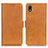 Coque Portefeuille Livre Cuir Etui Clapet M15L pour Sony Xperia Ace III SO-53C Brun Clair