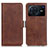 Coque Portefeuille Livre Cuir Etui Clapet M15L pour Vivo X Note Marron