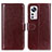 Coque Portefeuille Livre Cuir Etui Clapet M15L pour Xiaomi Mi 12 5G Marron