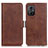 Coque Portefeuille Livre Cuir Etui Clapet M15L pour Xiaomi Poco M4 5G Marron