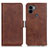 Coque Portefeuille Livre Cuir Etui Clapet M15L pour Xiaomi Redmi A1 Plus Marron