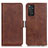 Coque Portefeuille Livre Cuir Etui Clapet M15L pour Xiaomi Redmi Note 11 4G (2022) Marron