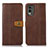 Coque Portefeuille Livre Cuir Etui Clapet M16L pour Nokia C210 Marron