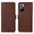 Coque Portefeuille Livre Cuir Etui Clapet M16L pour Xiaomi Poco M4 Pro 5G Marron