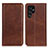 Coque Portefeuille Livre Cuir Etui Clapet M17L pour Samsung Galaxy S21 Ultra 5G Marron