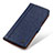 Coque Portefeuille Livre Cuir Etui Clapet M24L pour Samsung Galaxy S22 5G Bleu