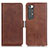 Coque Portefeuille Livre Cuir Etui Clapet ML15 pour Xiaomi Mi 10S 5G Marron