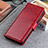 Coque Portefeuille Livre Cuir Etui Clapet ML7 pour Realme C35 Rouge