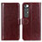 Coque Portefeuille Livre Cuir Etui Clapet ML7 pour Xiaomi Mi 10S 5G Marron