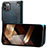 Coque Portefeuille Livre Cuir Etui Clapet MT5 pour Apple iPhone 15 Pro Petit