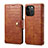 Coque Portefeuille Livre Cuir Etui Clapet MT6 pour Apple iPhone 14 Pro Max Marron