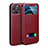 Coque Portefeuille Livre Cuir Etui Clapet N01 pour Apple iPhone 12 Pro Max Rouge