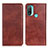 Coque Portefeuille Livre Cuir Etui Clapet N01P pour Motorola Moto E20 Marron