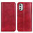 Coque Portefeuille Livre Cuir Etui Clapet N01P pour Motorola Moto E32 Rouge