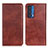 Coque Portefeuille Livre Cuir Etui Clapet N01P pour Motorola Moto Edge (2021) 5G Marron