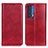 Coque Portefeuille Livre Cuir Etui Clapet N01P pour Motorola Moto Edge (2021) 5G Rouge