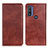 Coque Portefeuille Livre Cuir Etui Clapet N01P pour Motorola Moto G Pure Marron