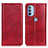 Coque Portefeuille Livre Cuir Etui Clapet N01P pour Motorola Moto G31 Rouge