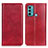 Coque Portefeuille Livre Cuir Etui Clapet N01P pour Motorola Moto G40 Fusion Rouge