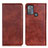 Coque Portefeuille Livre Cuir Etui Clapet N01P pour Motorola Moto G50 Marron