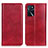 Coque Portefeuille Livre Cuir Etui Clapet N01P pour Oppo A16s Rouge