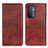 Coque Portefeuille Livre Cuir Etui Clapet N01P pour Oppo A54 5G Marron