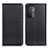 Coque Portefeuille Livre Cuir Etui Clapet N01P pour Oppo A54 5G Noir