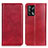 Coque Portefeuille Livre Cuir Etui Clapet N01P pour Oppo F19s Rouge