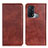 Coque Portefeuille Livre Cuir Etui Clapet N01P pour Oppo Reno5 A Marron