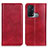 Coque Portefeuille Livre Cuir Etui Clapet N01P pour Oppo Reno5 A Rouge