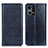 Coque Portefeuille Livre Cuir Etui Clapet N01P pour Oppo Reno8 4G Bleu