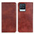 Coque Portefeuille Livre Cuir Etui Clapet N01P pour Realme 8 4G Marron