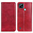 Coque Portefeuille Livre Cuir Etui Clapet N01P pour Realme C21 Rouge