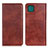 Coque Portefeuille Livre Cuir Etui Clapet N01P pour Samsung Galaxy F42 5G Marron