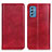 Coque Portefeuille Livre Cuir Etui Clapet N01P pour Samsung Galaxy M52 5G Rouge