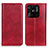 Coque Portefeuille Livre Cuir Etui Clapet N01P pour Xiaomi Redmi 10 Power Rouge