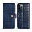 Coque Portefeuille Livre Cuir Etui Clapet N02 pour Apple iPhone 12 Pro Bleu