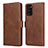 Coque Portefeuille Livre Cuir Etui Clapet N02 pour Samsung Galaxy Note 20 5G Marron