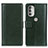 Coque Portefeuille Livre Cuir Etui Clapet N02P pour Motorola Moto G51 5G Vert