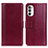 Coque Portefeuille Livre Cuir Etui Clapet N02P pour Motorola Moto G71s 5G Rouge