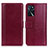 Coque Portefeuille Livre Cuir Etui Clapet N02P pour Oppo A16s Rouge