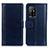 Coque Portefeuille Livre Cuir Etui Clapet N02P pour Oppo F19 Pro+ Plus 5G Bleu