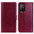 Coque Portefeuille Livre Cuir Etui Clapet N02P pour Oppo F19 Pro+ Plus 5G Rouge