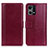 Coque Portefeuille Livre Cuir Etui Clapet N02P pour Oppo F21 Pro 4G Rouge