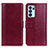 Coque Portefeuille Livre Cuir Etui Clapet N02P pour Oppo Reno6 Pro 5G India Rouge