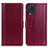 Coque Portefeuille Livre Cuir Etui Clapet N02P pour Samsung Galaxy M32 4G Rouge