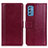 Coque Portefeuille Livre Cuir Etui Clapet N02P pour Samsung Galaxy M52 5G Rouge