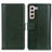 Coque Portefeuille Livre Cuir Etui Clapet N02P pour Samsung Galaxy S21 FE 5G Vert