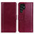 Coque Portefeuille Livre Cuir Etui Clapet N02P pour Samsung Galaxy S21 Ultra 5G Rouge