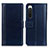 Coque Portefeuille Livre Cuir Etui Clapet N02P pour Sony Xperia 10 IV SO-52C Bleu